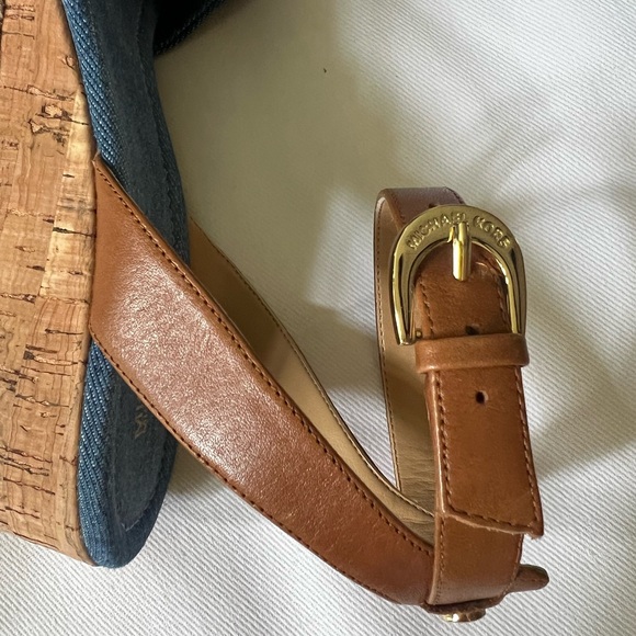 Michael Kors Women's Blue Wedge Sandals - Picture 5 of 6